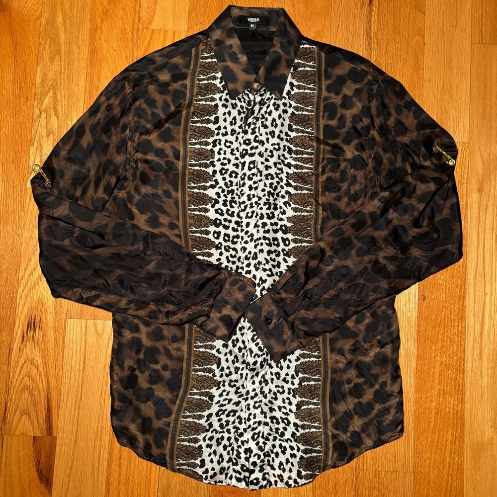 Versace Leopard and Zebra Print Shirt
